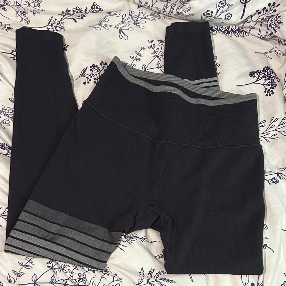 JoyLab Black and Gray Striped Leggings